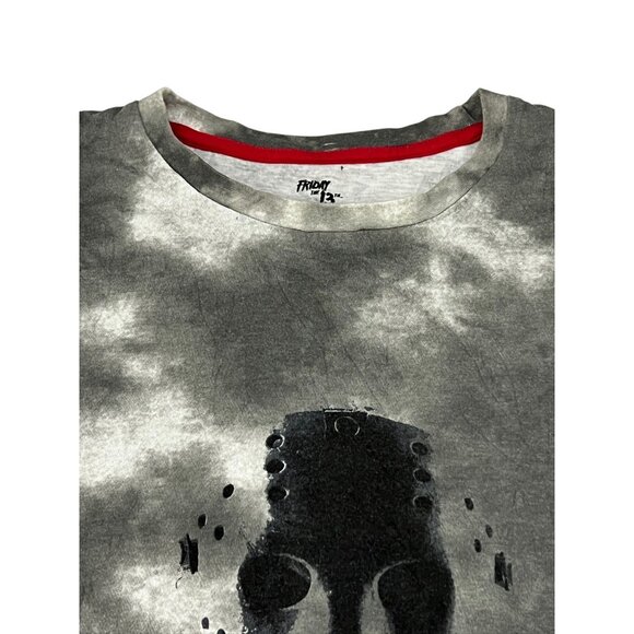 Friday The 13th Graphic T-Shirt Gray Red Jason Voorhees Horror Theme Oversized L - Picture 4 of 11